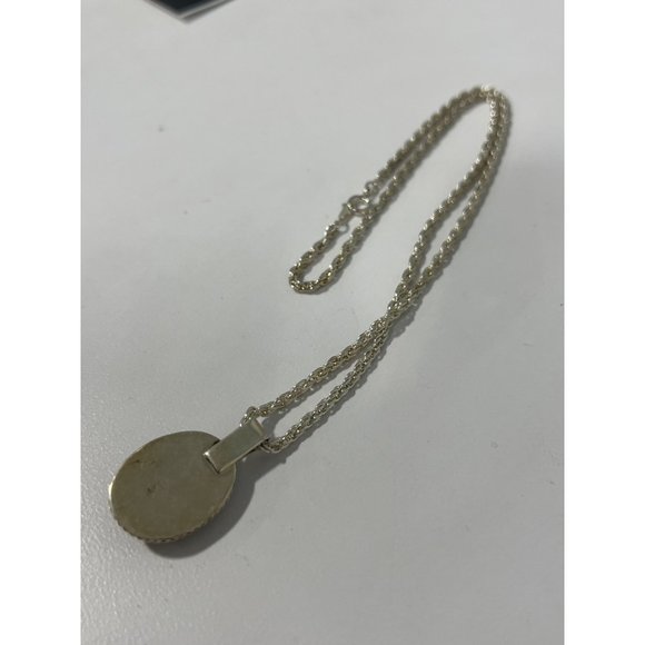 Diamond Bar Navajo Turquoise Stone Necklace Silver Native American NEW - Picture 2 of 4